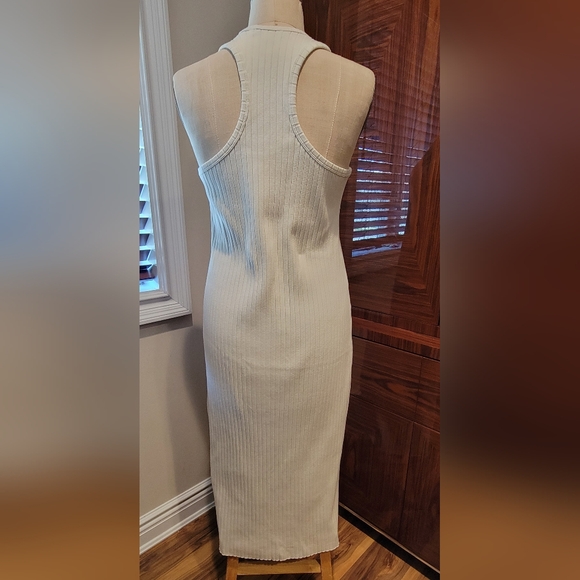 Vince - Cream Slip Midi Dress Halter Neckline - Picture 3 of 6